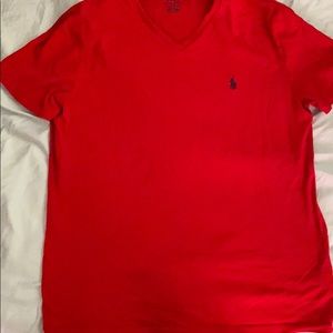 Men red polo shirt